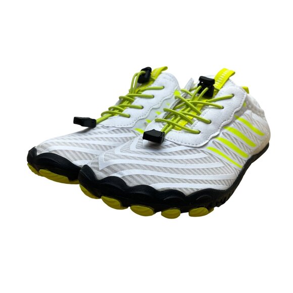 Grounded Footwear Unisex White/Yellow Water Quick-Dry Swim Shoes Size M6.5 W8 - Picture 3 of 10